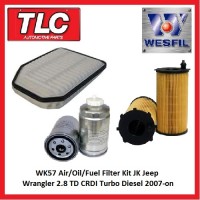 WK57 Air/Oil/Fuel Filter Kit JK Jeep Wrangler 2.8 TD CRDi ... jeep jk fuel filter 