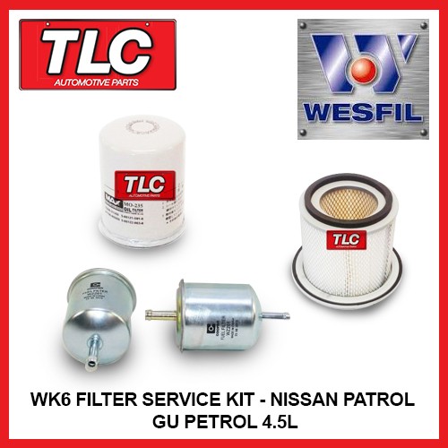 Air Oil Fuel Filter Kit Fits Nissan Patrol GU GUII GUVI Petrol TB45E TB48DE