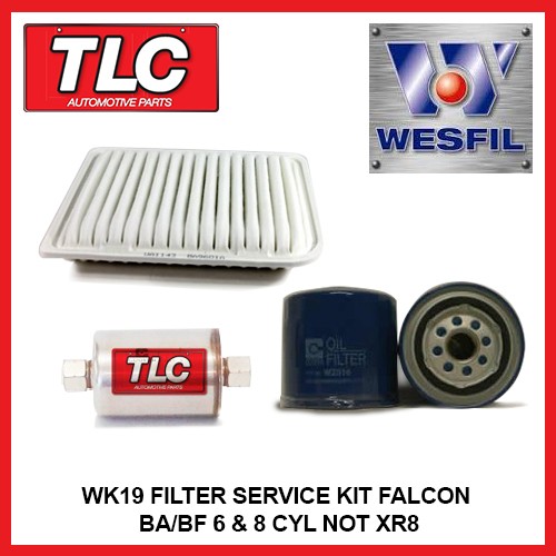 Air Oil Fuel Filter Kit Fits Falcon BF 6 CYL 4.0L V8 5.4L Excl. XR8 & Fact. Gas