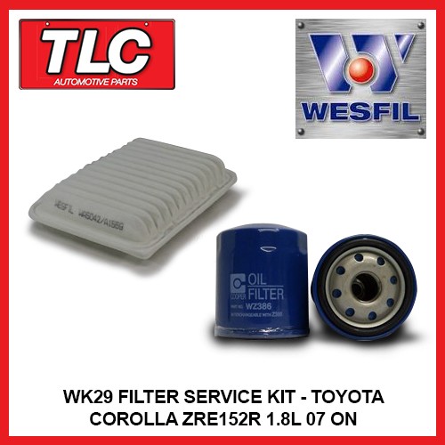 Air & Oil Filter Service Kit Fits Toyota Corolla ZRE152R 1.8L 2ZR-FE 05/07-01/09