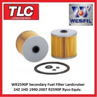 WR2590P Secondary Fuel Filter Landcruiser 1HZ 1HD 1990-2007 R2590P Ryco Equiv.