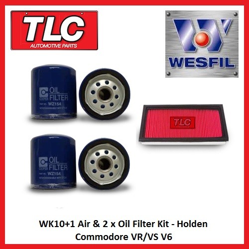 WK10+1 Air & 2 x Oil Filter Holden Commodore VR/VS V6 3.8L