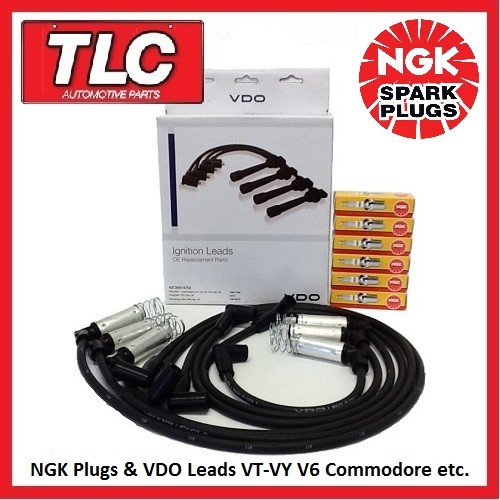 VDO Leads & 6 NGK Plugs Holden Commodore VT-VY V6 Non S/C Statesman Calais