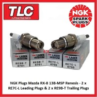Genuine NGK Spark Plugs Mazda RX8 RX-8 RX 8 Set RE7C-L x 2 RE9B-T x 2