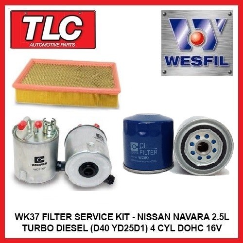 Air Oil Fuel Filter Kit Fits Nissan Navara 2.5T/Diesel D40 YD25D1 Mfd in Spain
