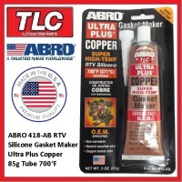 ABRO Copper RTV Silicone Gasket Maker 418AB 700F  High Temp Sensor Safe 85g