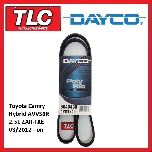 Dayco Fan / Drive Belt Camry Hybrid AVV50R 2.5 03/2012 on 2AR-FXE