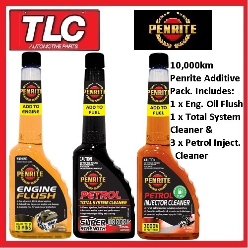 Penrite 10000km Service Pack Engine Flush Total System Clean & 3x Injector Clean