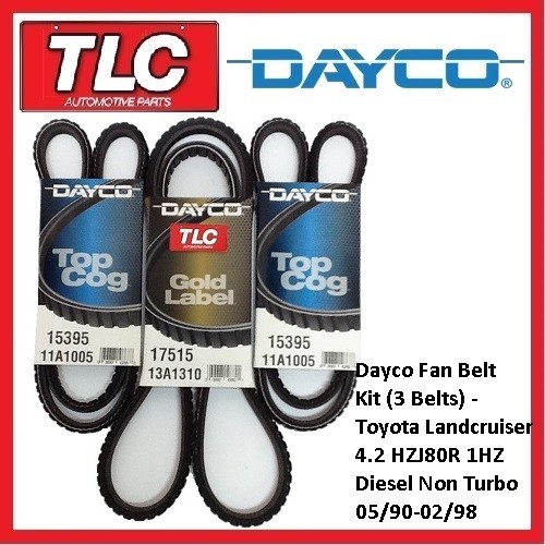 thumbnail image 2 of Dayco Radiator Hose & Belt Kit For Landcruiser 80 Series FZJ80 1FZ 4.5L (COOLKITFZJ80) 2 of 6