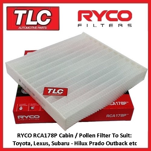 RYCO RCA178P Pollen Cabin Filter Toyota Landcruiser 100 200 4.2 4.5 V8 WACF0040