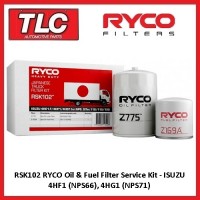 RSK102 RYCO Oil Fuel Filter Service Kit Isuzu 4HF1 4HG1 NPS66 NPS71