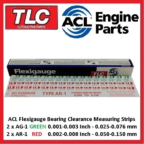 Flexigauge Plastigauge AR-1 RED x 2 & AG-1 GREEN x 2 Bearing Clearance Strips