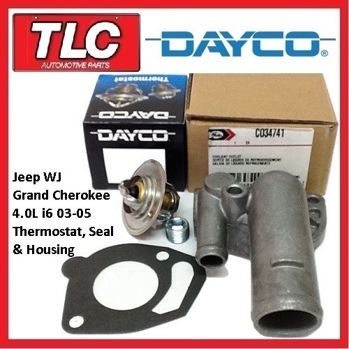 Jeep WJ Grand Cherokee Thermostat, Housing and Gasket 03 05 4.0 i6 Engine