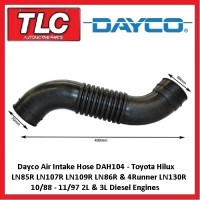 Dayco Air Intake Hose Toyota Hilux LN85R LN86R LN107R 4Runner LN130R 2L & 3L
