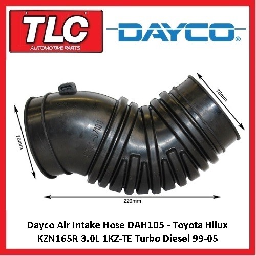 Dayco Air Intake Hose Toyota Hilux KZN165R 12/99 - 04/05 3.0 Turbo Diesel 1KZ-TE