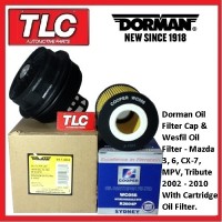 Oil Filter Cap Replacement Mazda 3 6 CX7 MPV Tribute & Wesfil Oil Filter