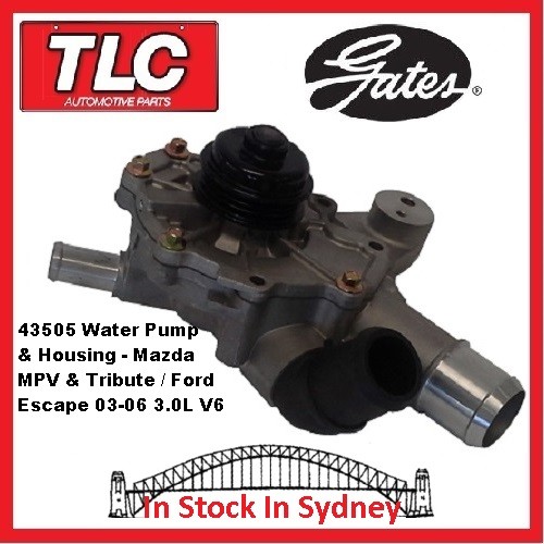 Water Pump & Housing 43505 Mazda Tribute MPV & Ford Escape 3.0 V6 03 04