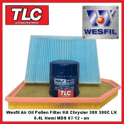 Air Oil Cabin Filter Kit Chrysler 300 300C SRT8 LX 6.4 V8 Hemi MDS 07/
