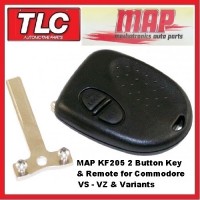 MAP KEY KF205 Holden 2 Button Key & Remote Replacement Commodore VS - VZ