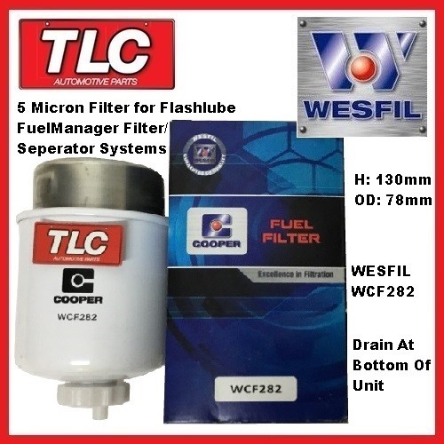 WESFIL WCF282 Fuel Manager 5 Micron Replacement Filter 31863 36693